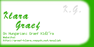 klara graef business card